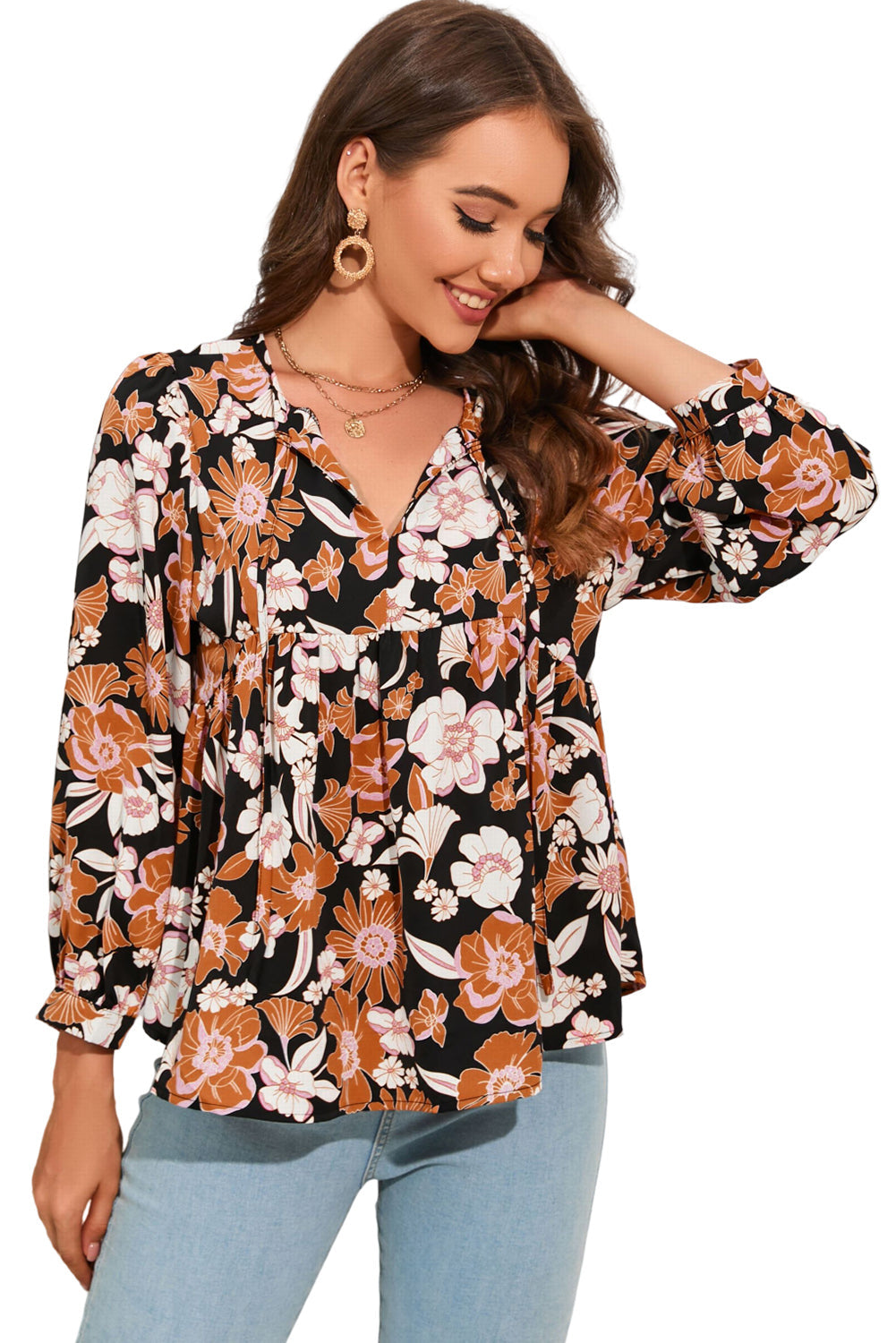 Floral Babydoll Blouse