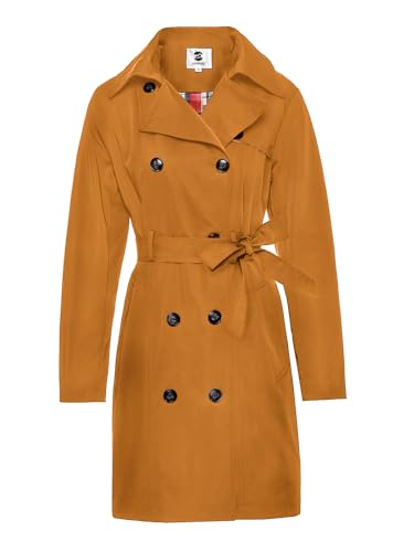 Classic Double-Breasted Belted Trench Coat