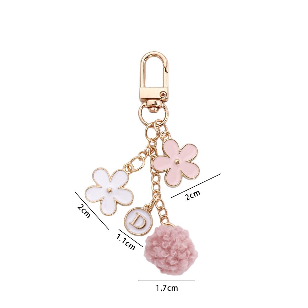 Metal Flower Strap Lanyards Keychain & Charms