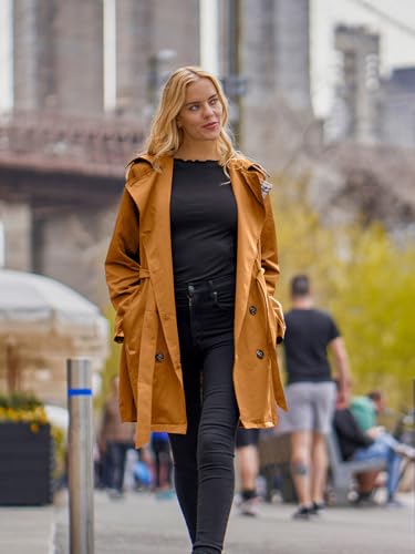 Classic Double-Breasted Belted Trench Coat