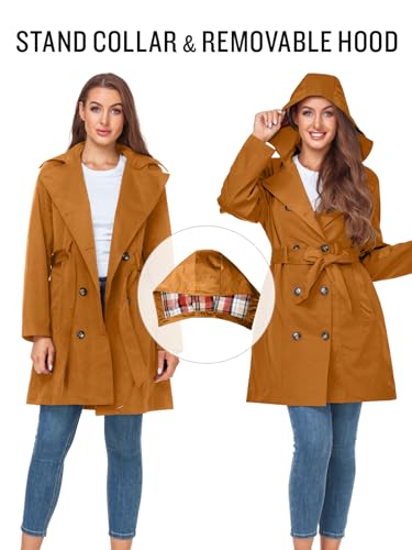 Classic Double-Breasted Belted Trench Coat