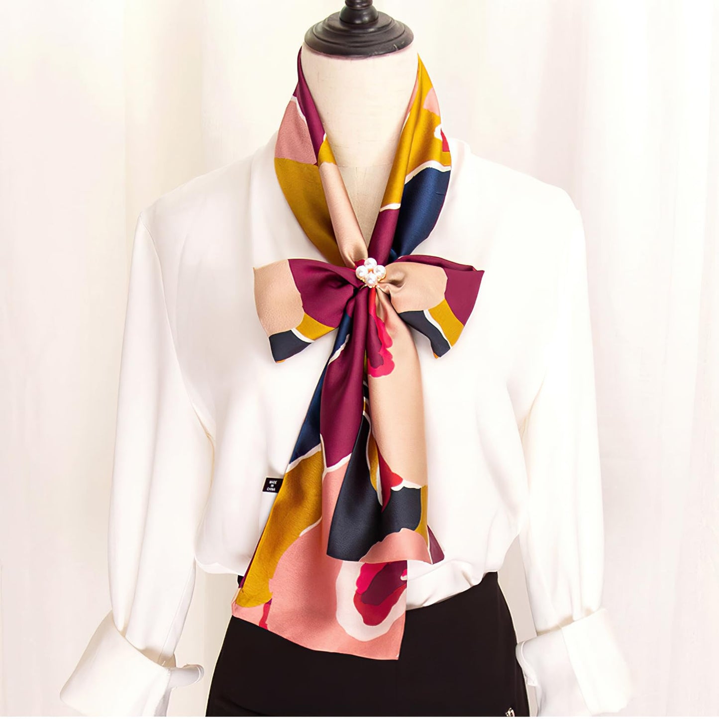 Floral Print Silk Scarf