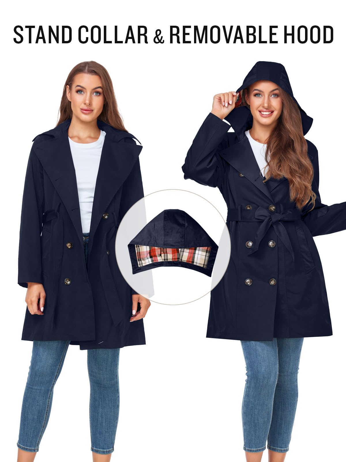 Classic Double-Breasted Belted Trench Coat