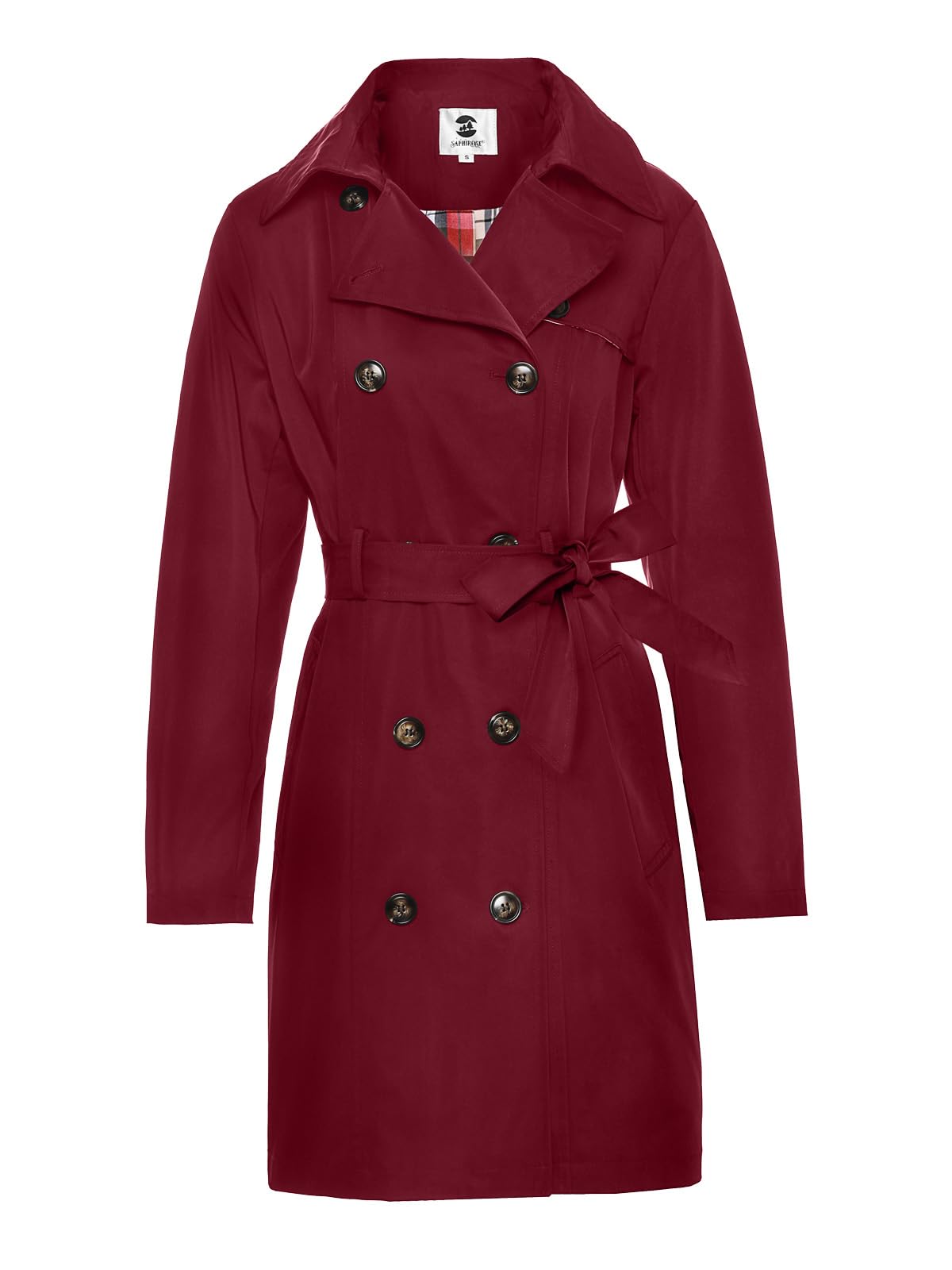 Classic Double-Breasted Belted Trench Coat