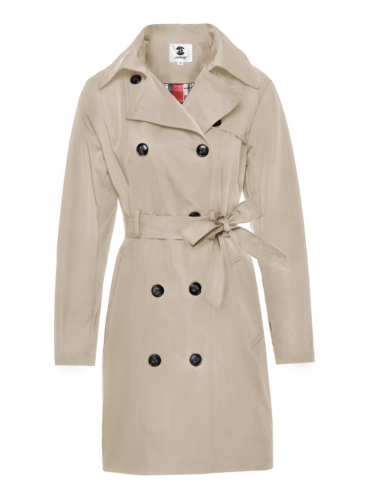 Classic Double-Breasted Belted Trench Coat