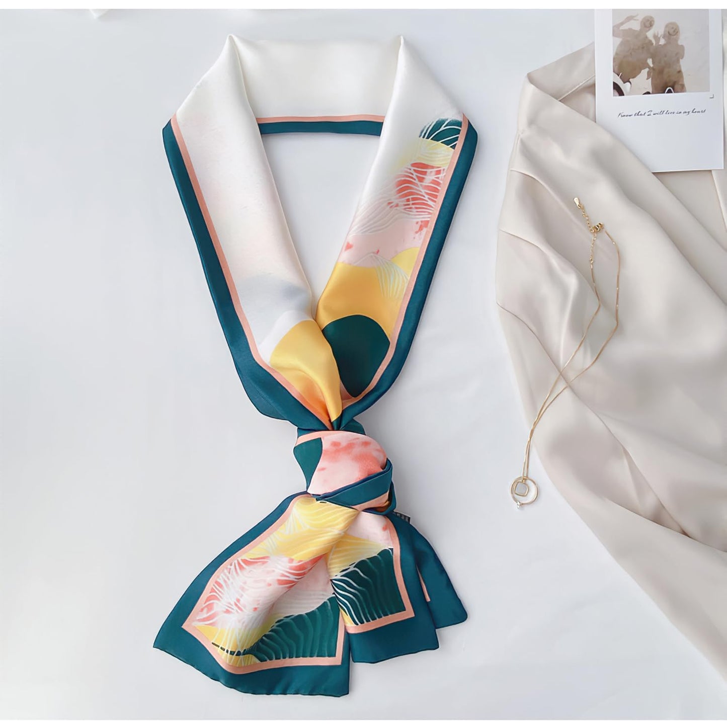 Floral Print Silk Scarf