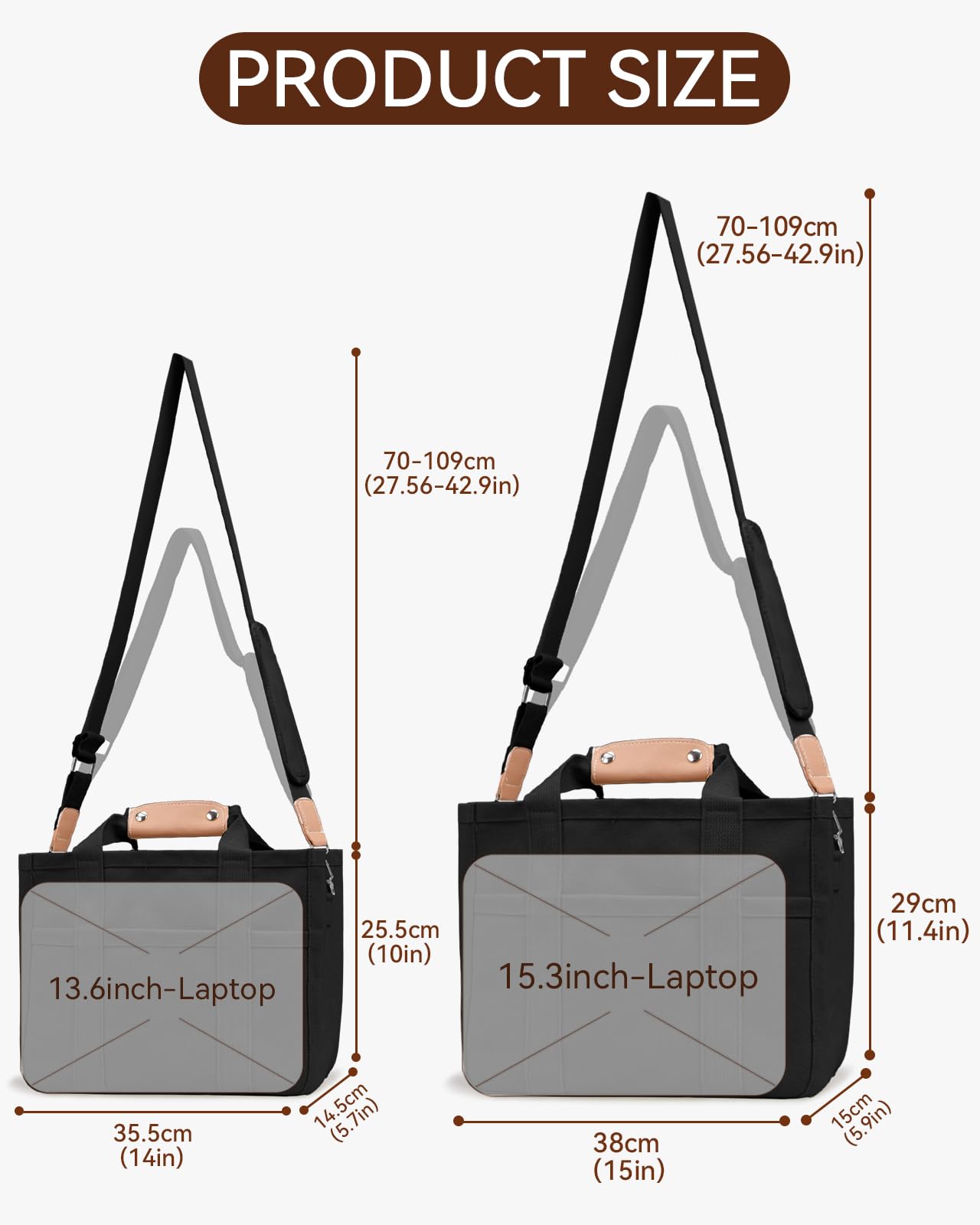 Multifunctional Canvas Tote Bag with Adjustable Strap