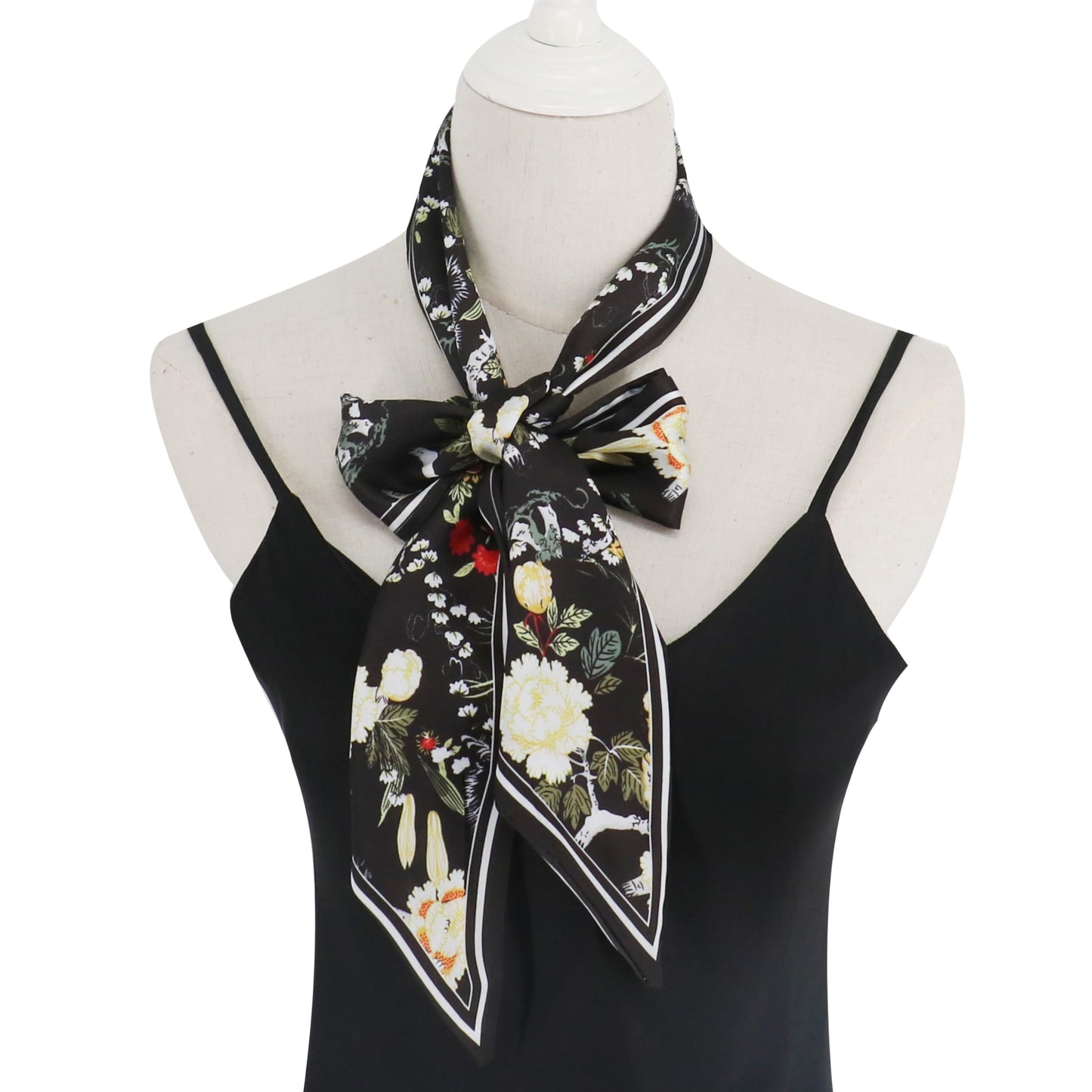 Floral Print Silk Scarf