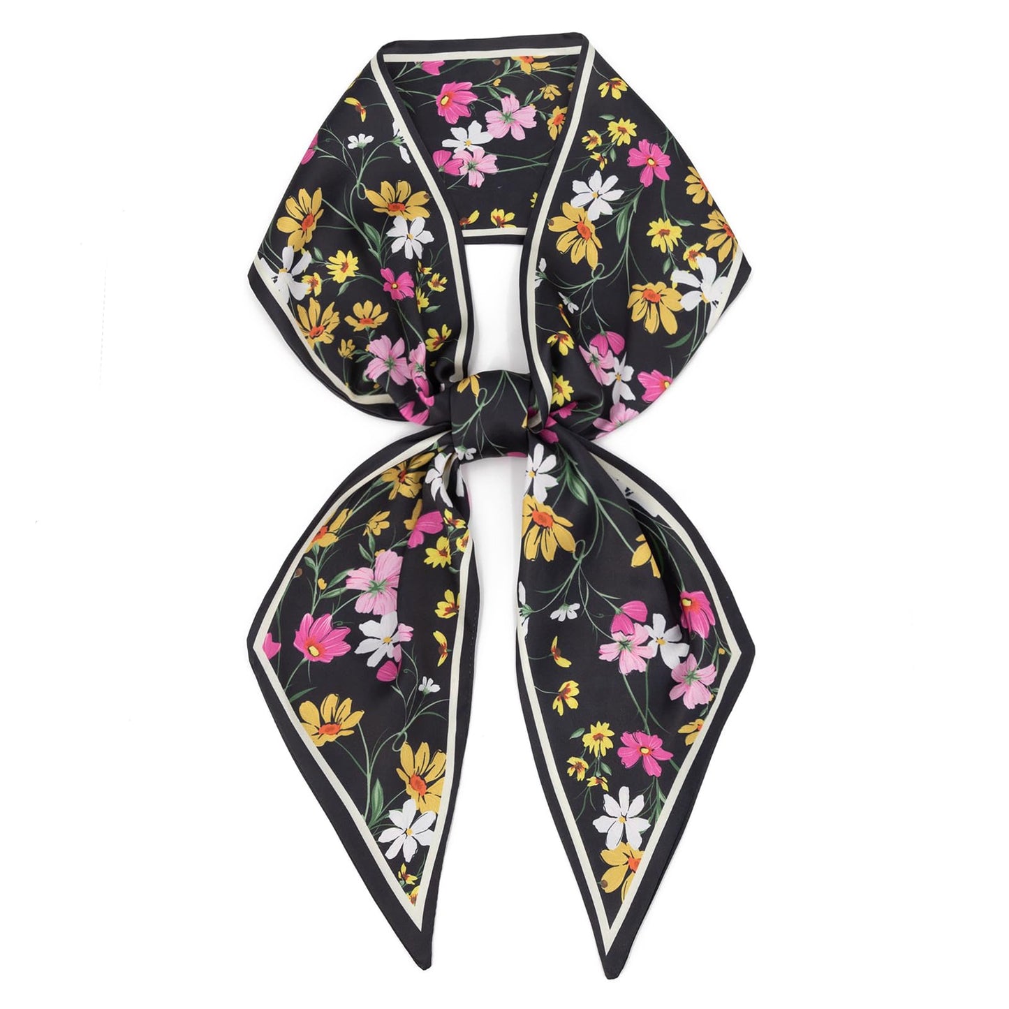 Floral Print Silk Scarf