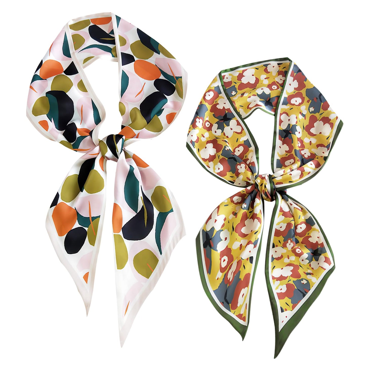 Floral Print Silk Scarf