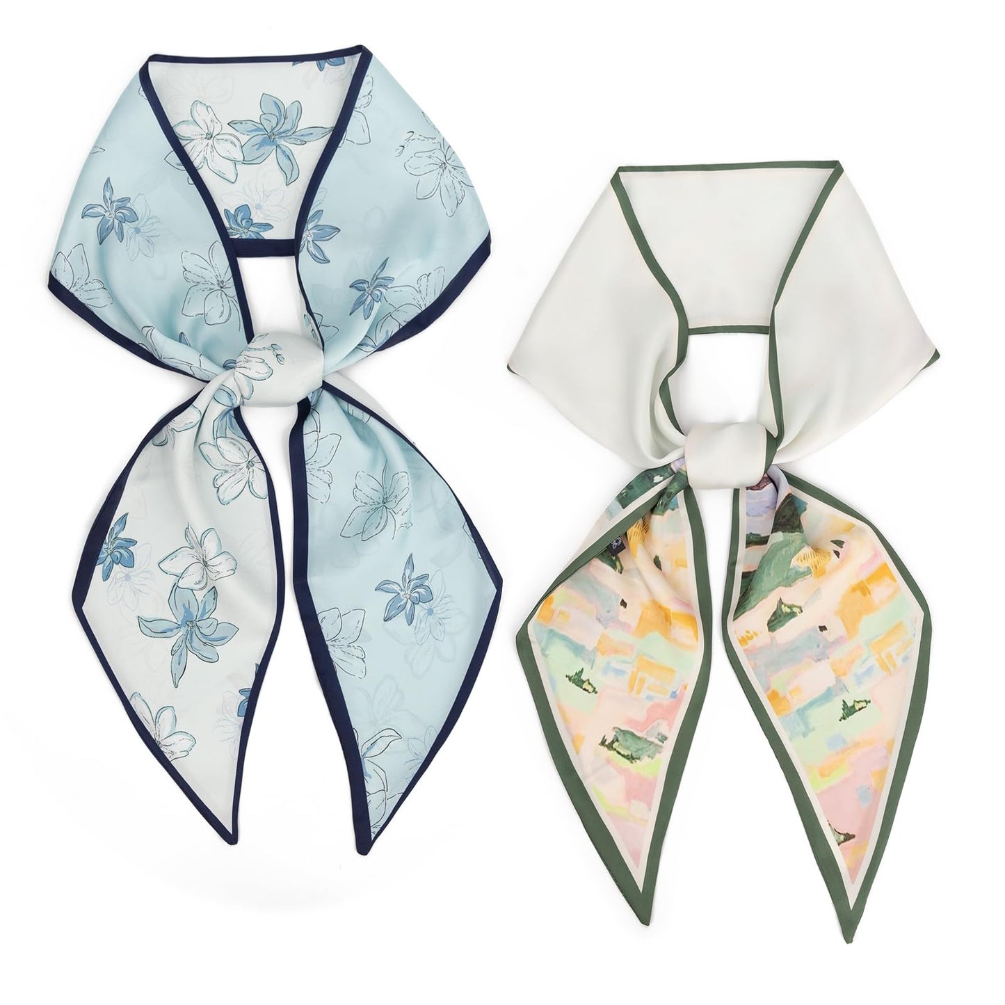 Floral Print Silk Scarf