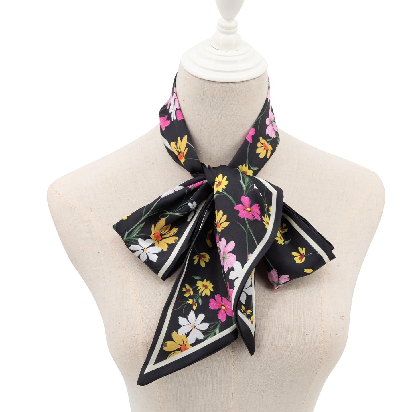 Floral Print Silk Scarf