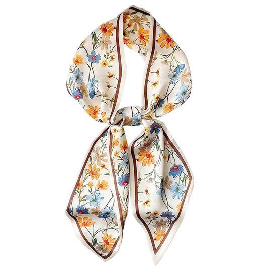 Floral Print Silk Scarf