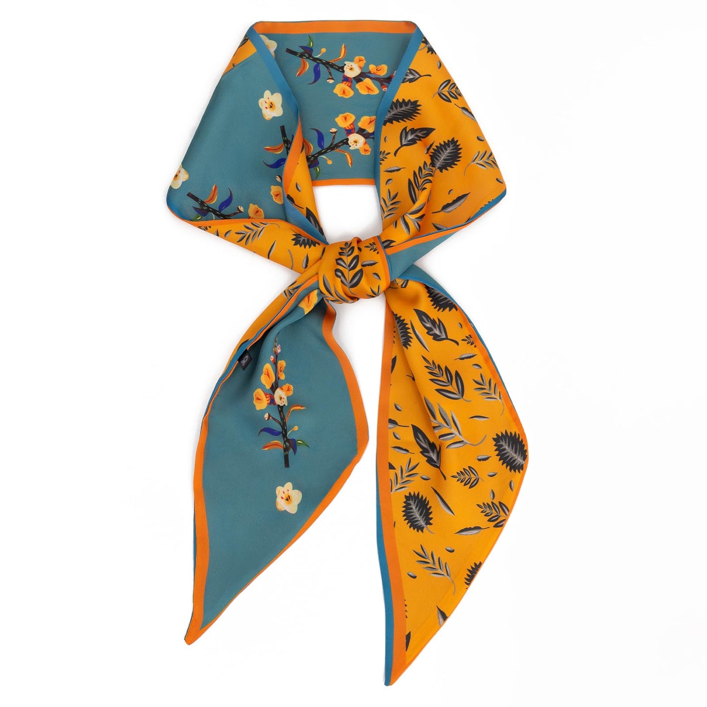 Floral Print Silk Scarf