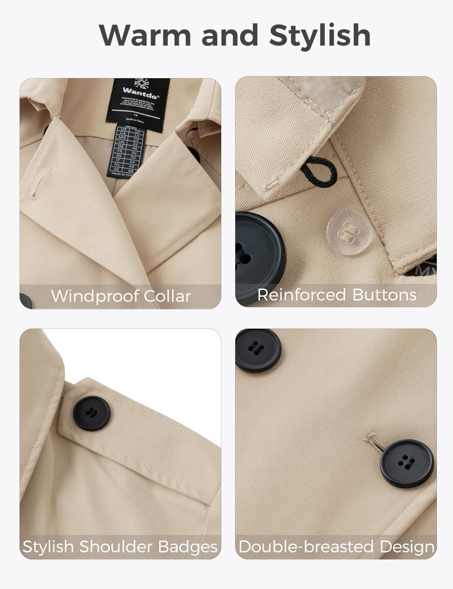 Classic Hooded Double-Breasted Trench Coat with Belt