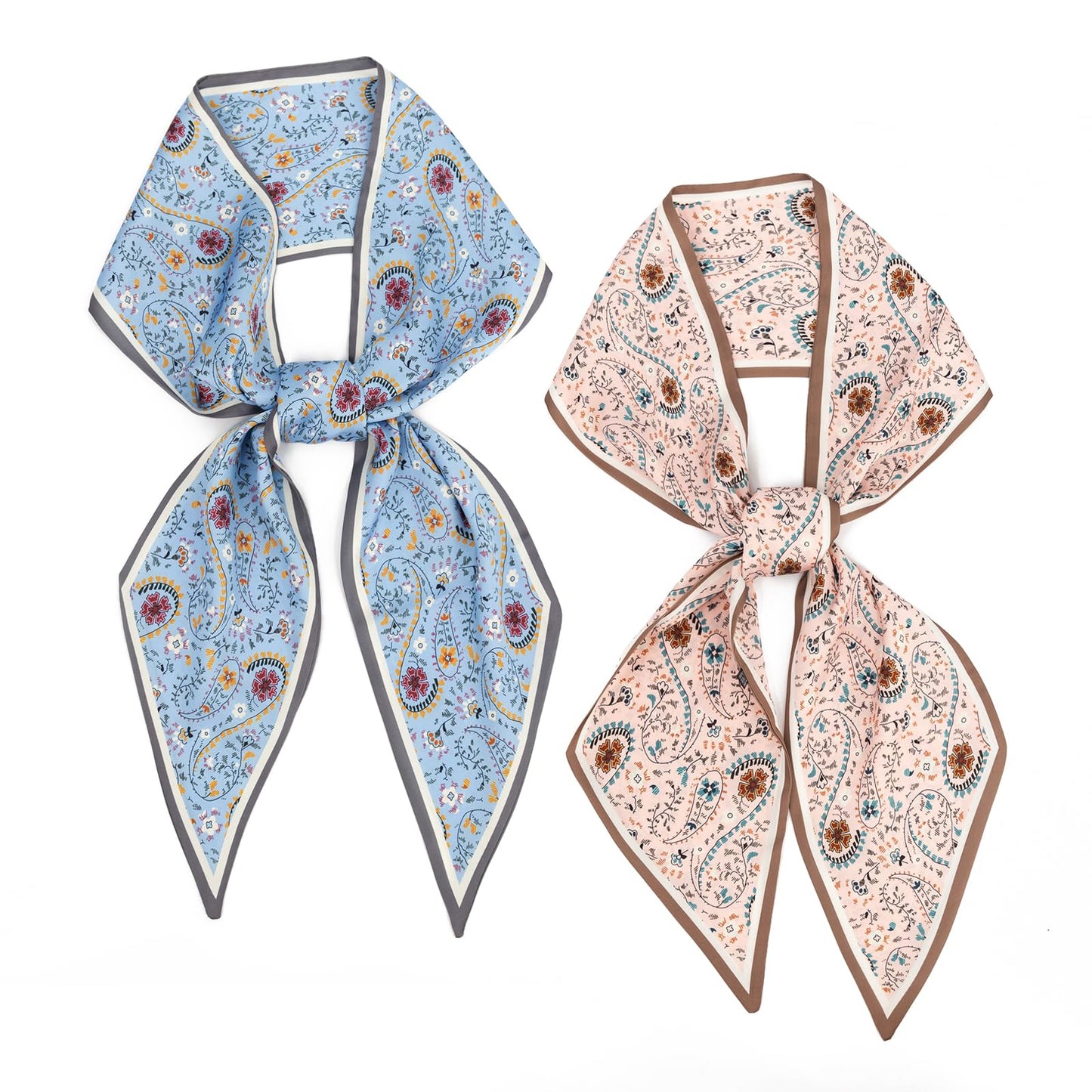 Floral Print Silk Scarf