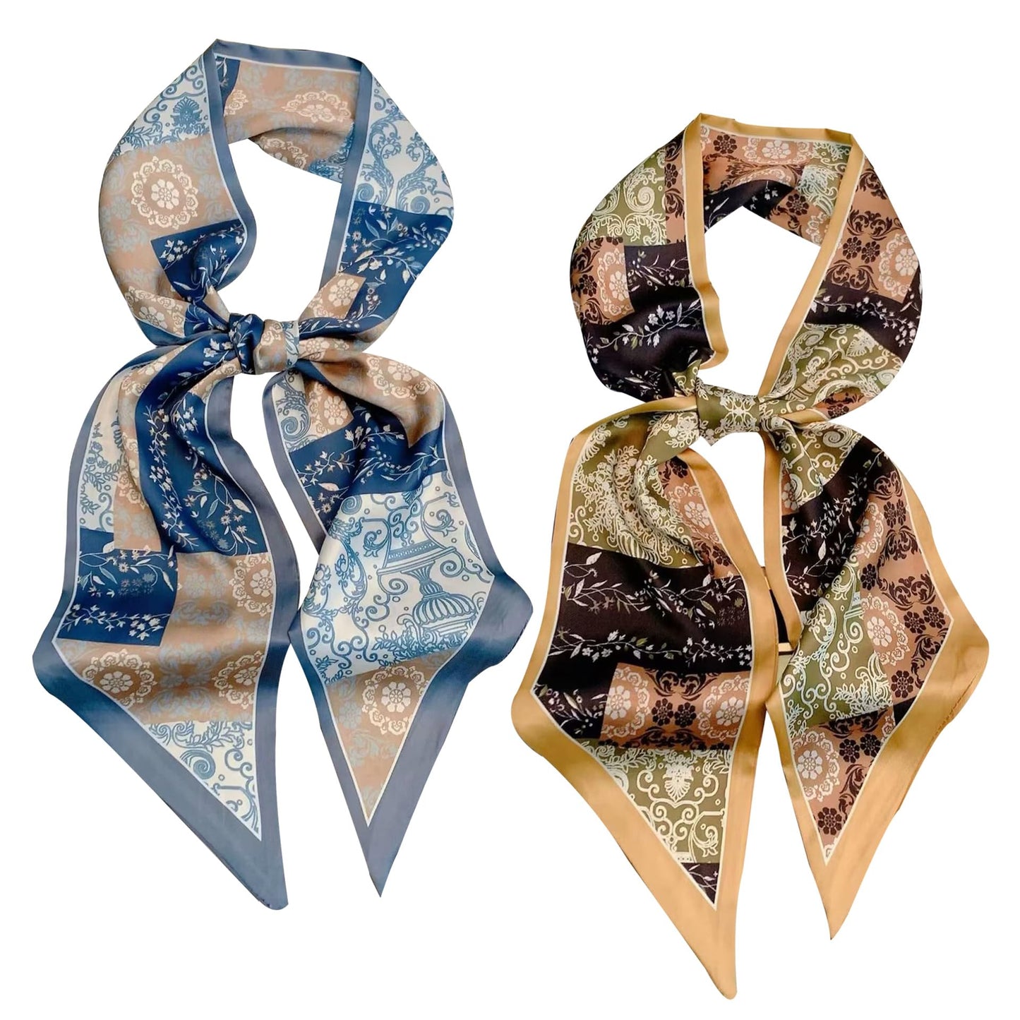 Floral Print Silk Scarf