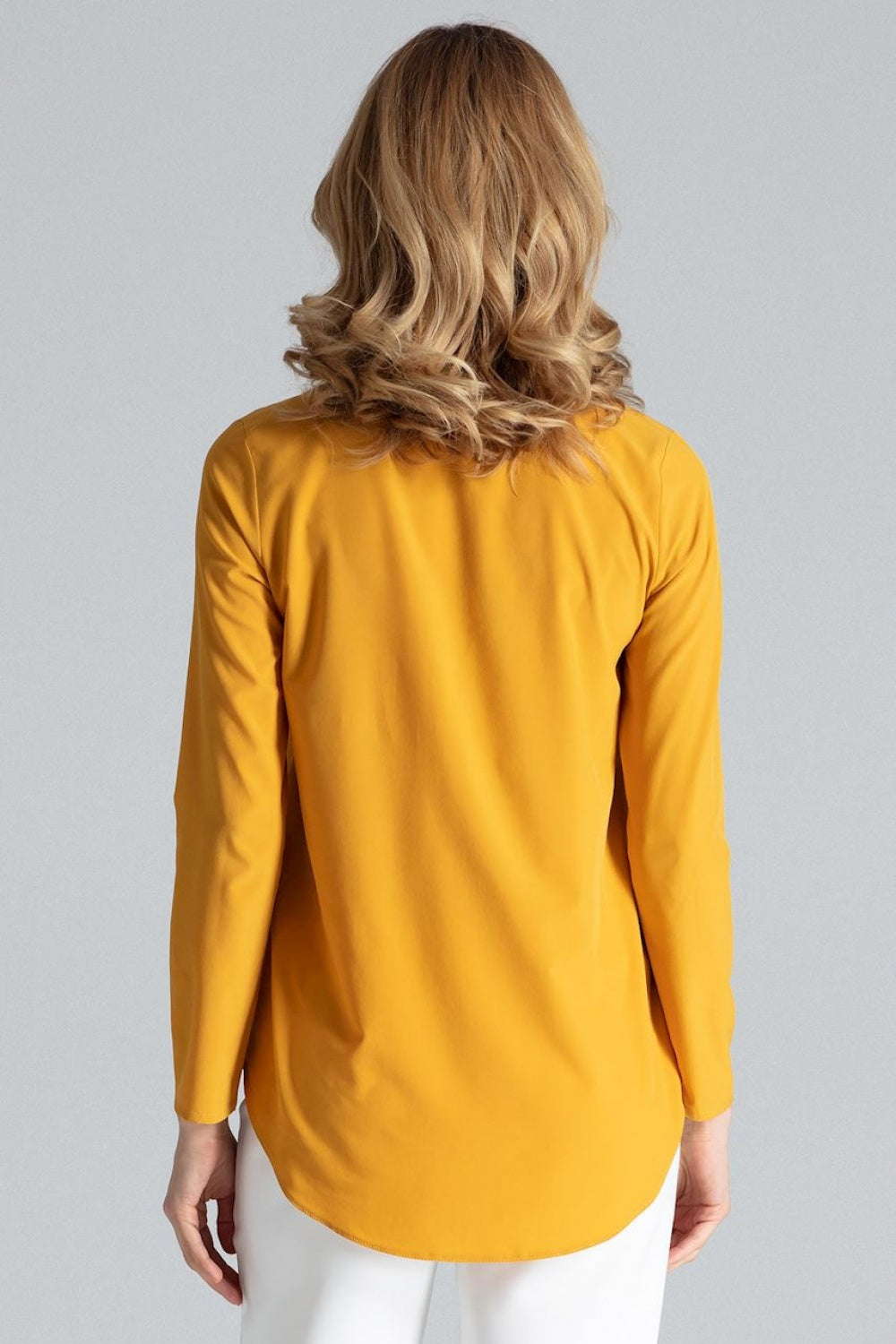 Mustard Yellow Mandarin Collar Blouse