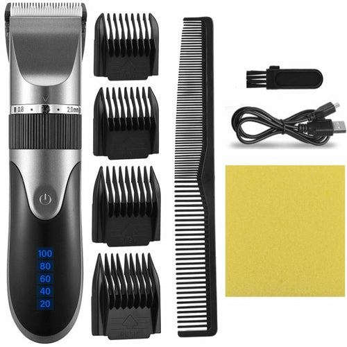 USB Hair Clipper Men Barber Rechargeable Beard Trimmer