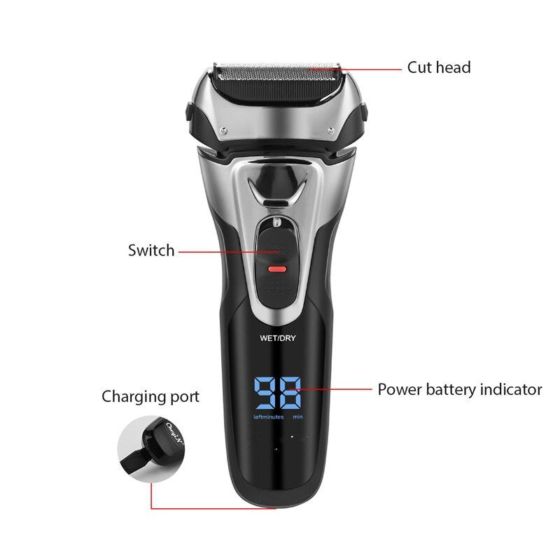 Cordless Electric Beard Trimmer Powerful Hair Shaver For Men